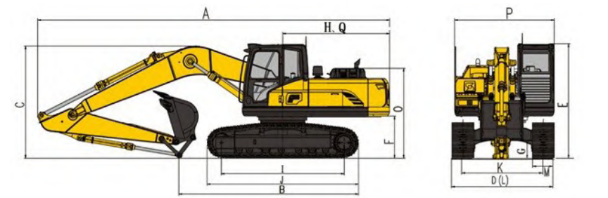 Diagrama de dimensiones SE220LC