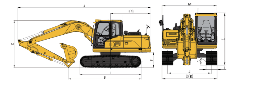 Diagrama de dimensiones SE500LC